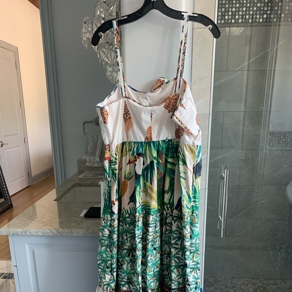 FARM RIO Mixed Prints Bow Sleeveless Midi Dress - Picture 12 of 15